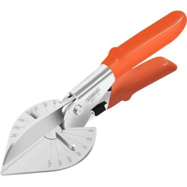 Imagem de TOWOT Cortador de cisalhamento de esquadria afiado, feito em Taiwan, ajustável em 45 a 135 graus com ferramentas manuais de trava de segurança para cortar plástico, PVC e acabamento de moldagem