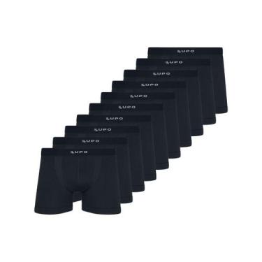 Imagem de Kit com 10 Cuecas Boxer Lupo 661-001, Chumbo, XG