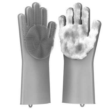 Imagem de Par De Luvas De Silicone P/ Limpeza E Louças - Mimo Style