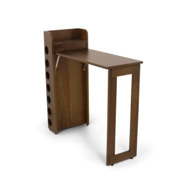 Imagem de Mesa Retrátil Com Adega Para Cozinhas - Imbuia