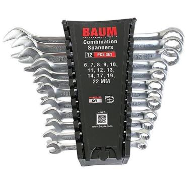 Imagem de Kit Chave Combinada 12 Pcs Baum 6Mm A 22Mm