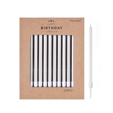 Imagem de PHD CAKE Velas de aniversário longas e finas brancas pérolas, velas de bolo, festas de aniversário, decorações de casamento, velas de festa