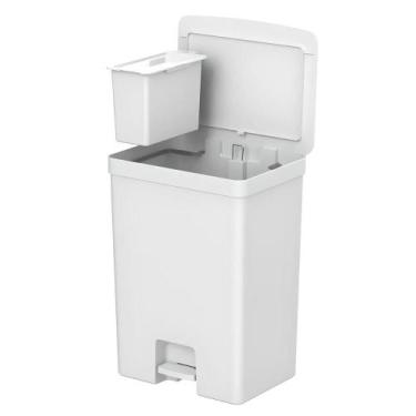 Imagem de Lixeira de Pedal Trium 46 + Cesto 4L Branco LX4450BCF - Ou