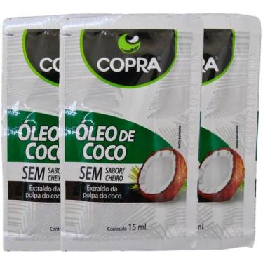 Imagem de Kit Sachê Óleo de Coco Copra Sem Sabor Com 3 15ml