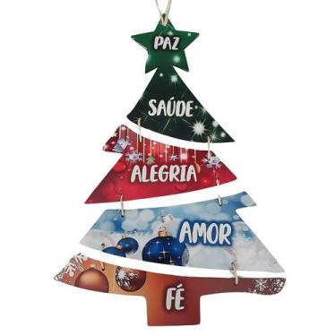 Imagem de Arvore de Natal de porta Personalizada em MDF Sisal - Coleção Tea & Am