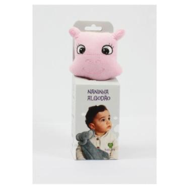 Imagem de Naninha Algodão com Prendedor Hipopótamo - Baby Pil, Rosa