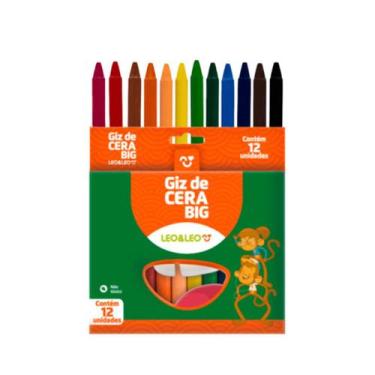 Imagem de Giz de Cera 12 Cores - Ref 70624 - Leonora