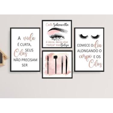 Imagem de Quadros Decorativo Sobrancelha, cílios, Lash/Salão Beleza/Estúdio de B