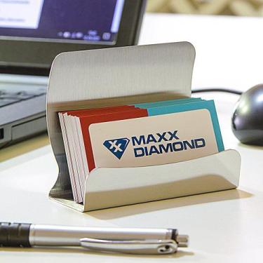 Imagem de Porta Cartão De Visita Em Aço Inox Polido - Maxx Diamond