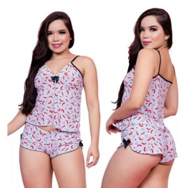 Imagem de Baby Doll Pijamas Feminino Calor Fresquinho Liganete - DANI LINGERIE, 