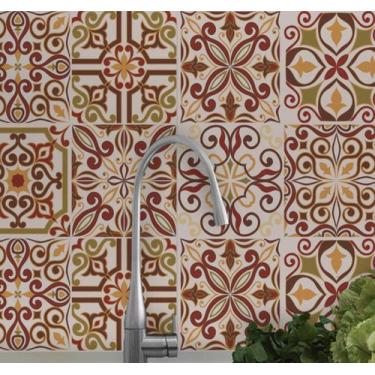 Imagem de Adesivo de Azulejo Barroco 20x20 cm com 72un - Quartinhos