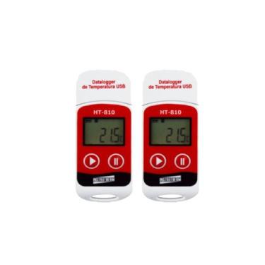 Imagem de Kit 2 Datalogger Digital Escala -30 A 70C 32000 Dados Termômetro C F U