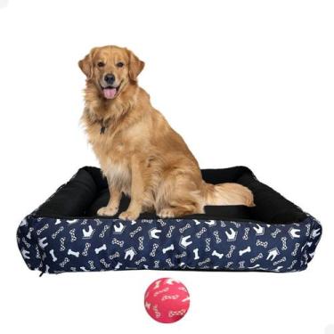 Imagem de Caminha Cama Para Cachorro Grande Impermeável 70x70cm - Confortpet, Az