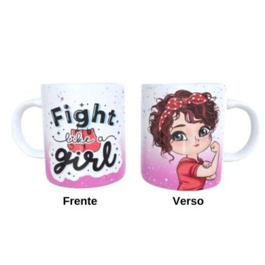 Imagem de Caneca de Cerâmica -  Fight Like a Girl Bonequinha mod 9 - LIVE