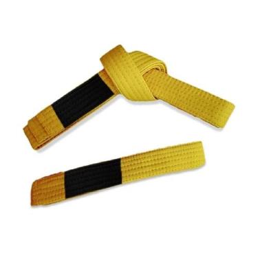 Imagem de Faixa kimono jiu jitsu Adulto - Pulmax, Amarelo, Preto, A3
