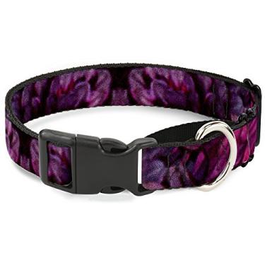 Imagem de Buckle-Down Coleira para cães Vivid Floral Colage Pinks Martingale, 2,54 cm de largura, serve para pescoços de 38-66 cm - Grande