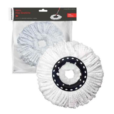 Imagem de Refil Esfregão Mop Giratório Pro  Microfibra Branco - Powermaid