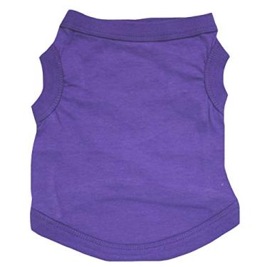 Imagem de Petitebella Camisa de cachorro simples simples (GGGG, roxa)