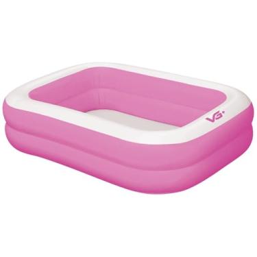 Imagem de Piscina Inflável Retangular Infantil Rosa 100 Litros Pvc VG Plus