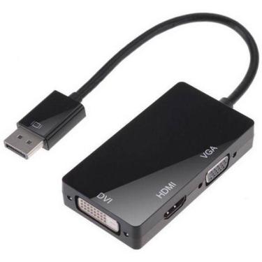 Imagem de Cabo Adaptador Displayport X Dvi/Hdmi/Vga Conversor 3X1 15cm