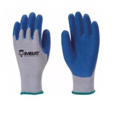 Imagem de Luva Malha Tricotada C/ Banho Palma Látex  Azul CA 41748 IMBAT, M
