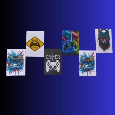 Imagem de Kit 6 Placas Decorativas Gamer 2 MDF 3mm 19x13 - Brothers Mineiros Dec