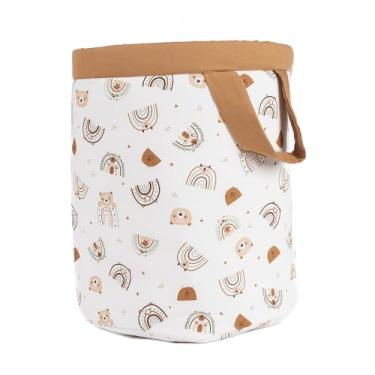 Imagem de Cesto Organizador Brinquedos ou Roupas em tecido 35 cm menino 01 pç (Urso Caramelo)