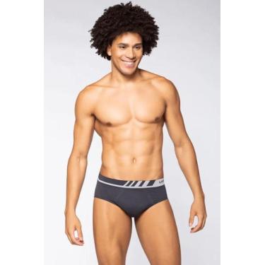 Imagem de Cueca Lupo Slip Tradicional Masculina Algodão Original P-XG, Chumbo, X