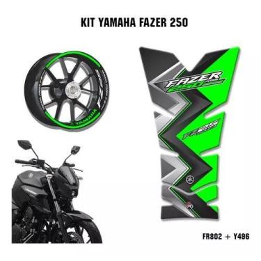 Imagem de Kit Adesivos Yamaha Fazer 250 Fz25  Friso  Tankpad Y497 - Resitank