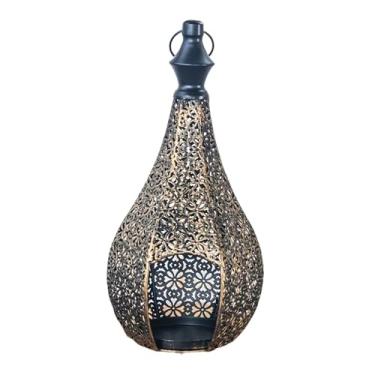 Imagem de Generic Titular de vela decorativo Candlestick Titular, Retro, Ornamento de Desktop de Candle Stand para Mantel Festa da Desk da sala de férias, Preto