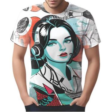 Imagem de Camiseta Camisa Tshirt Pin Up Mu.lher Morena Pop Art Moda 13 - Enjoy S