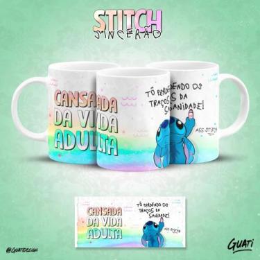 Imagem de Caneca do Stitch Sincero frases que toda pessoa irônica tem! - Pammy S
