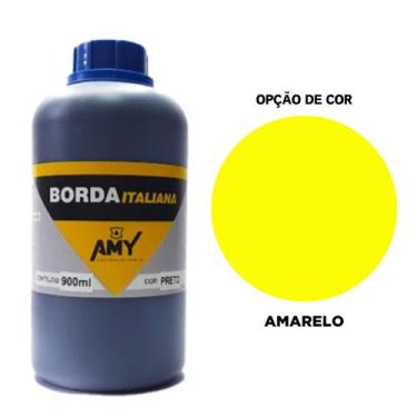Imagem de Tinta Para Borda Italiana de Couro Amy 500ml, Amarelo