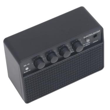 Imagem de Amplificador de Guitarra Elétrica, Amplificador Portátil de Canal Duplo para Prática de Desktop, Conectividade BT, Recarregável 10W para Guitarras Elétricas