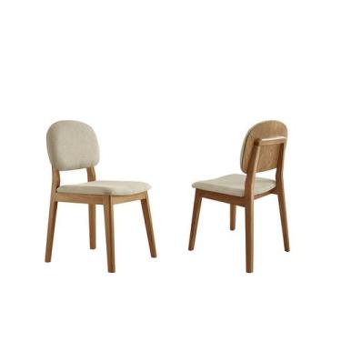 Imagem de Kit 2 Cadeiras Siena - Móveis Minas, Linho Bege