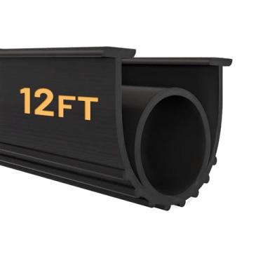 Imagem de DGSL Kit de remoção de borracha para vedações de porta de garagem, reposição de tira de vedação, borracha universal à prova de intempéries com tampão de vedação, extremidades em T de 5/16 polegadas