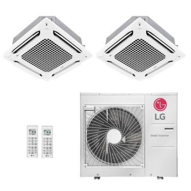 Imagem de Ar-Condicionado Multi Split Inverter LG 36.000 (2x Evap Cassete 4 Vias 18.000) Quente/Frio 220V