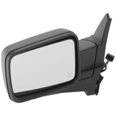 Imagem de JC Whitney Espelho compatível com Jeep Commander 2006-2010 Potência do lado do motorista, dobrável manual, aquecido, pintável, BSD, memória e luz de sinal
