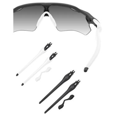 Imagem de HILEEN Óculos de sol pretos de substituição para óculos de sol Oakley Radar EV Path Pitch Advancer - preto + branco