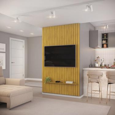 Imagem de Painel Ripado Trento 143x240cm em Mdf Cedro