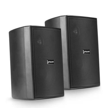 Imagem de Par Caixa Acústica Frahm PS200 New 4 Pol. 60w 8 Ohms Preta Som Ambient