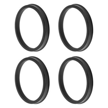 Imagem de INFINAUTO Anéis centralizados de cubo de roda de carro de 87,1 mm a 76,1 mm rodas de policarbonato preto eixo central amortecedor Hubrings 4 peças