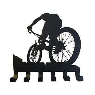 Imagem de XIANGGUI 1983 Suporte organizador de cabide de parede com 6 ganchos para toalhas, cabide para decoração de parede, gancho para óculos, roupas, chapéu e guarda-chuva