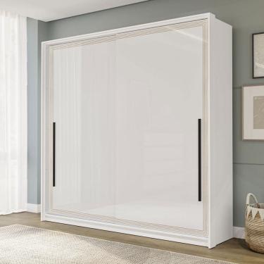 Imagem de Guarda-Roupa Casal Valência 2 Portas 2 Gavetas Branco - Politorno