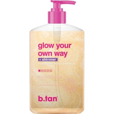 Imagem de B.TAN Gel Autobronzeador Gradual B.Tan Clear, Brilhe Do Seu Jeito, Com Brilho - Bronze Dourado Beijado Pelo Sol, Sem Transferência, Melhor Prolongador, Hidratante, Loção Bronzeadora Sem Sol Atóxica,