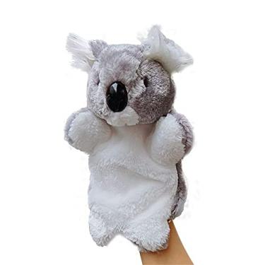 Imagem de Fantoches de mão de animais, elefante, porco, pato, coelho, macaco, panda, fantoches macios de animais de pelúcia para crianças pequenas (coala)