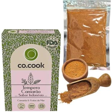 Imagem de CoCook Tempero 100% Natural Camarão Sabor Indonésia 75g Ideal para Camarão, Frutos do Mar, Caranguejo, Casquinha Siri, Salmão, Zero Glúten, Zero Lactose, Zero Conservantes, Zero Corantes, Zero Sódio - Rende até 30 porções