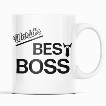 Imagem de World's Best Boss | Novidade Canecas Divertidas Ideia de Presente Única | Ideia de Presente | Cerâmica 325 ml