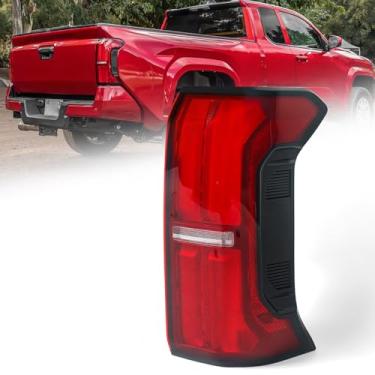 Imagem de Huray Conjunto de luz traseira de LED direito adequado para Toyota Tacoma 2024 2025, lanterna traseira RH sem interruptor de porta traseira, estilo original, lâmpada de freio traseira com marcador