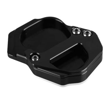 Imagem de Acc-Creativity Suporte de pé de motocicleta com ampliador lateral para placa de extensão compatível com BMW R nineT 2017-2024 (preto)
